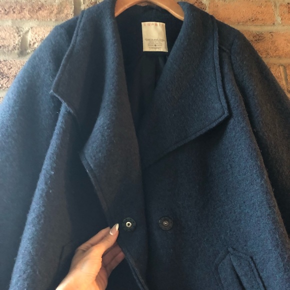 ESPIRT | Blue teal water fall wool light jacket - Picture 5 of 15